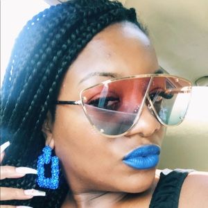 trendy sunglasses, earrings